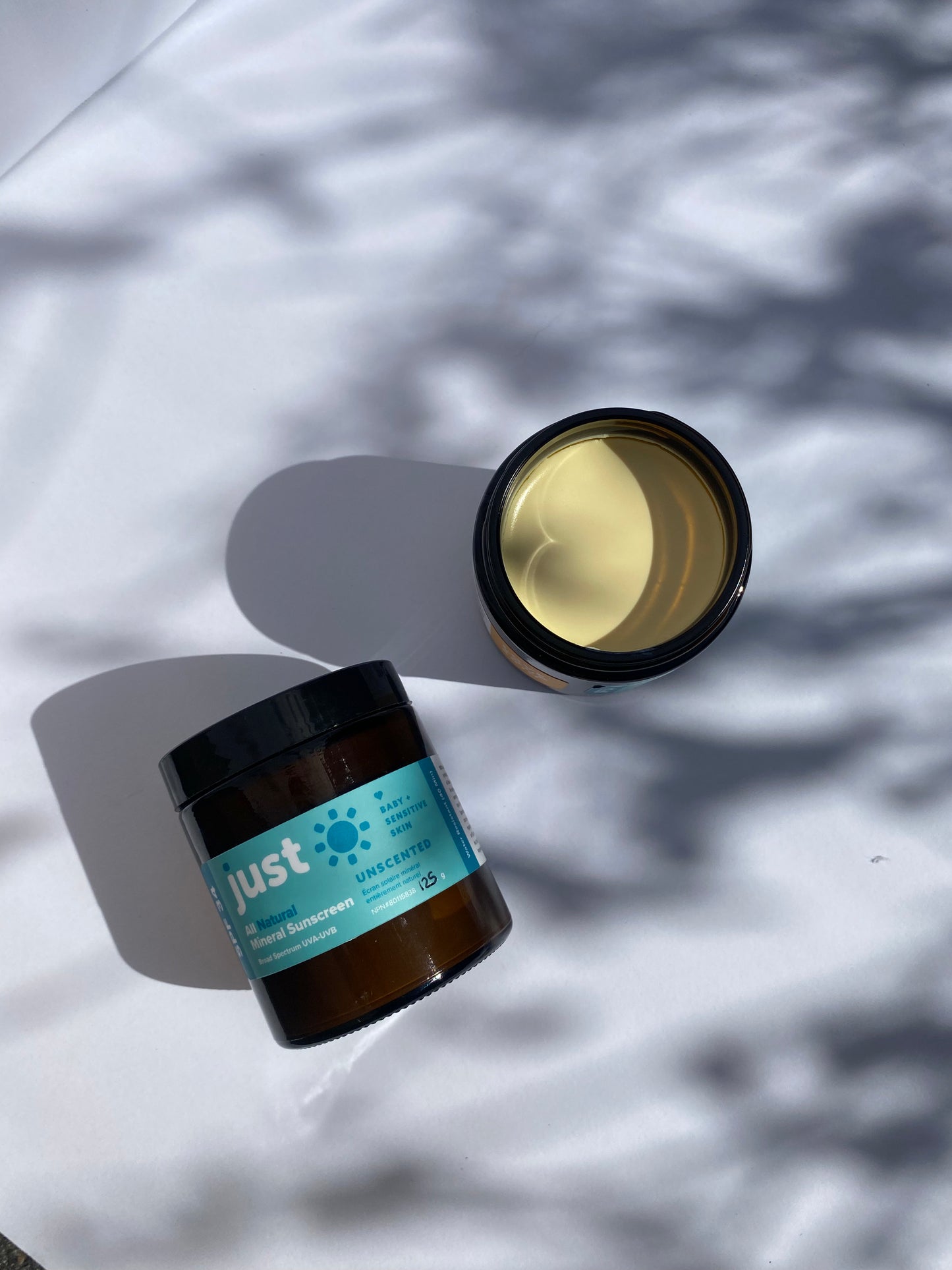 4oz Glass Jar Unscented Mineral Body Sunscreen SPF 34